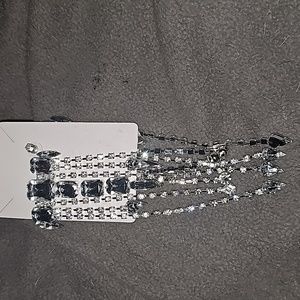 Long dangle crystal rhinestones earrings SHINY BLING!